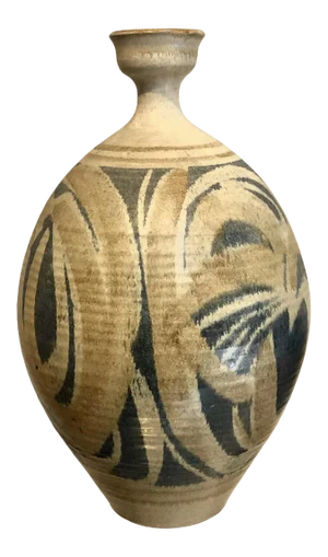 Large Vintage Stoneware Vase by Wishon Harrell