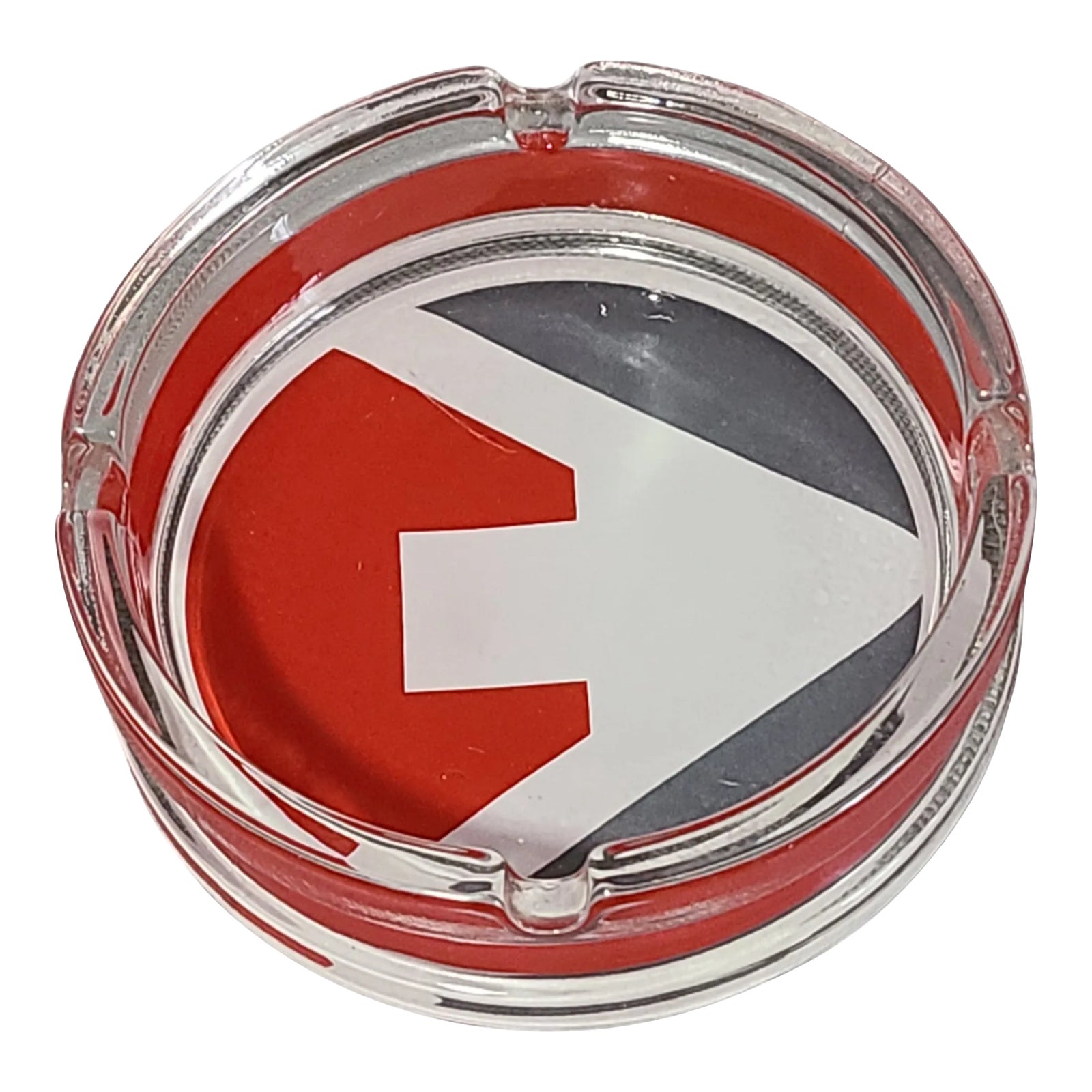 Vintage Mid-Century Marlboro Logo Glass Ashtray | Chairish