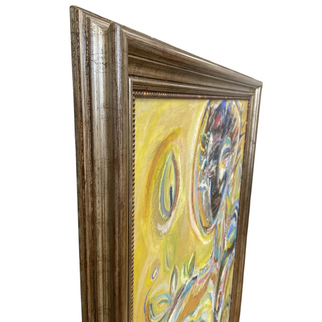 Large Abstract Expressionist Figure Oil Painting by Mishelle Ramos De Los Santos For Sale In Chicago - Image 6 of 6