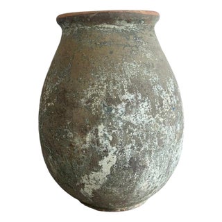 Antique Mediterranean Olive Jar, Terracotta, Rustic For Sale