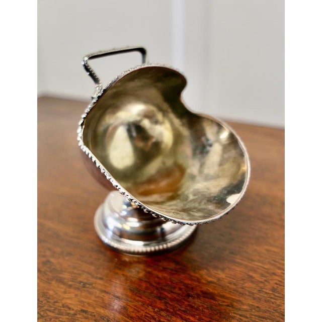 Silver Plated Novelty Sugar Scuttle with Original Scoop, 1920s, Set of 2 For Sale - Image 4 of 8