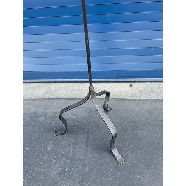 Monterey Furniture 1930s Monterey Style Wrought Iron Floor Lamp For Sale - Image 4 of 5
