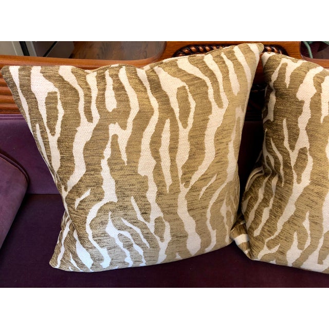 Chenille Velvet Zebra Pillows A Pair Chairish