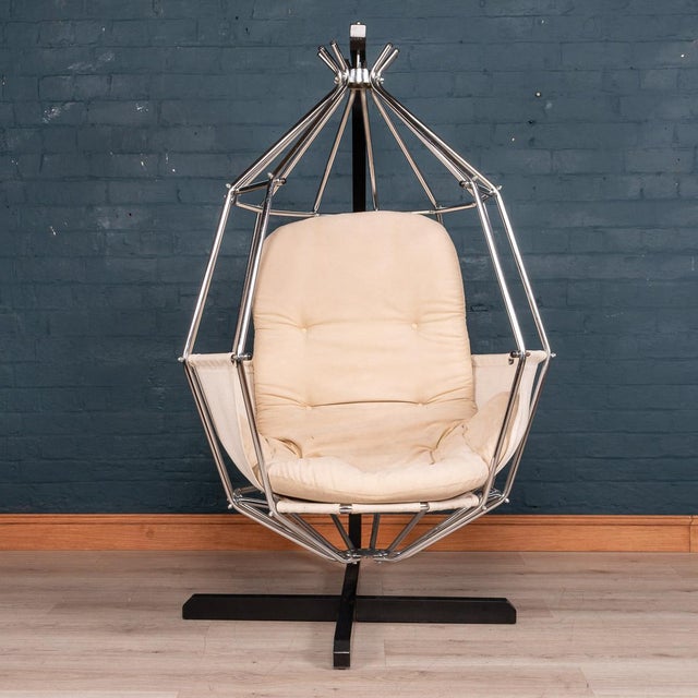 Vintage Parrot Cage Chair from Ib Arberg, 1970s For Sale - Image 10 of 12