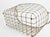 Mid-Century French Distressed White Wire Gathering Basket With Ball Feet & Handles For Sale - Image 6 of 7