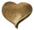 Gold Heart Brooch Pin, 1990s For Sale