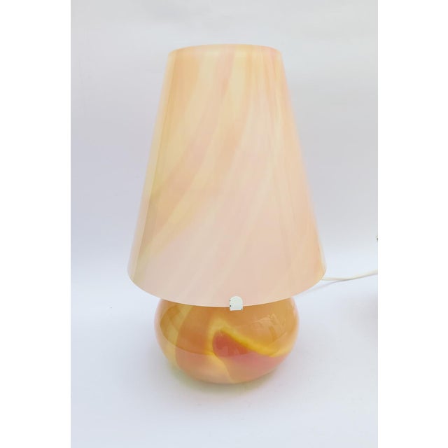Italian Pink Murano Glass Lamps, 1980s, Set of 2 For Sale - Image 3 of 13