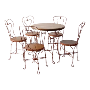 Vintage Ice Cream Parlor Table and Chairs