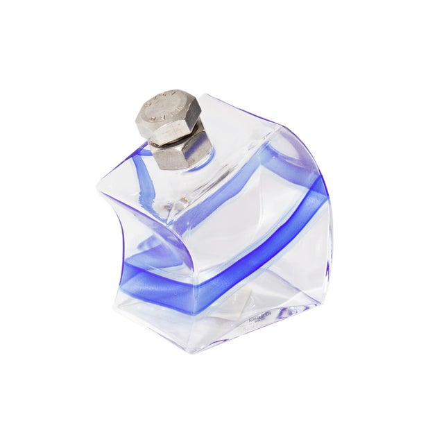 A glass "Macho" decanter designed by the Swedish artist and designer Kjell Engman (born 1946) for Kosta Boda. The decanter...