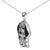 Contemporary .925 Sterling Silver 1/4 Cttw White and Black Diamond Basset Hound Dog Pendant Necklace 18 inch (I-J Color, I2-I3 Clarity) For Sale - Image 3 of 6