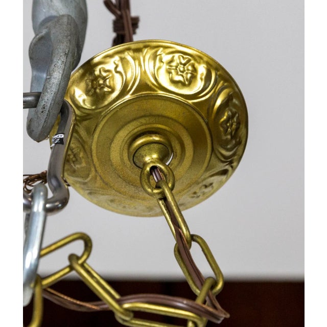 1940s Gilt Purple & Amber Fruit Crystal Chandelier For Sale - Image 11 of 12