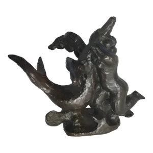 1980s Bronze Sculpture “The Sea” by Dutch Artist Nic Jonk