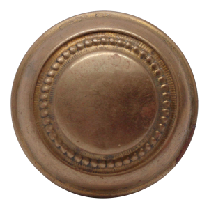 Vintage Concentric Beaded Brass Passage Door Knob