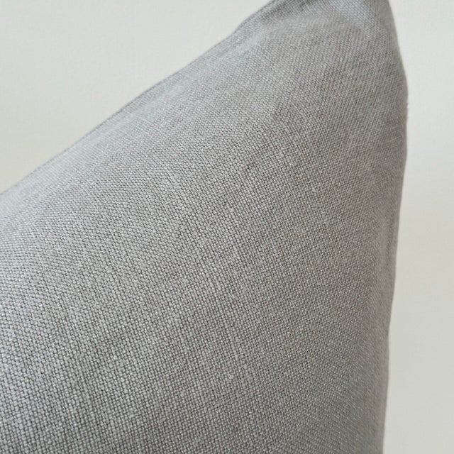 Not Yet Made - Made To Order 100% Linen Made in Belgium Fog Linen Pillow Cover For Sale - Image 5 of 5