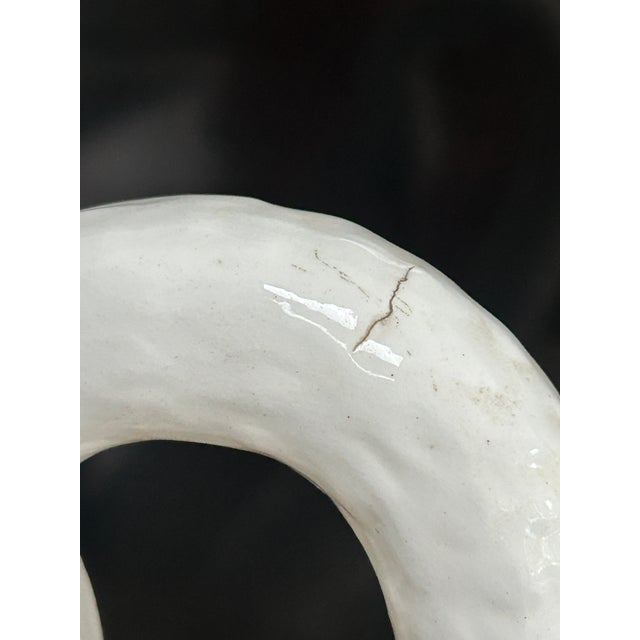White Large White Ceramic Swan Centerpiece Jardinière For Sale - Image 8 of 10