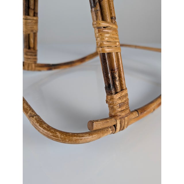 Childrens Rocking Horse in Bamboo and Rattan, 1960s For Sale - Image 6 of 11