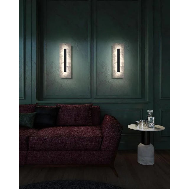 Himeji Small Shiny Black Wall Light by Alabastro Italiano For Sale - Image 6 of 7