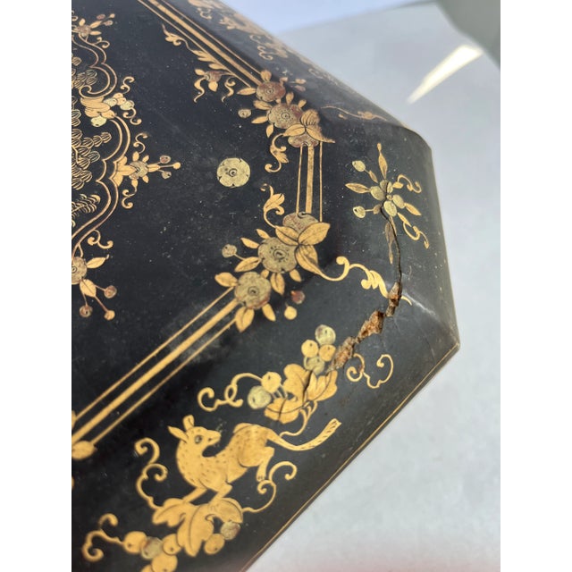 Antique Chinoiserie Sewing Box For Sale - Image 11 of 12