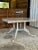 Coastal Distressed Extendable Pedestal Splayed Leg Dining Table by Modern History Home For Sale - Image 11 of 11