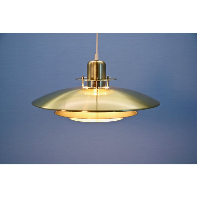 Danish Haning Lamp in Brass, 1980s For Sale - Image 3 of 7