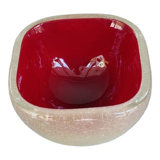 Midcentury Archimede Seguso Avventurina Bowl For Sale