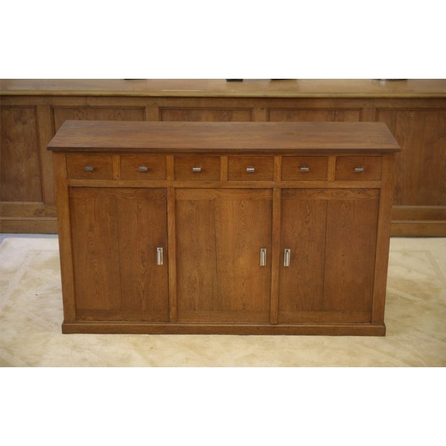 Modernist Art Deco Oak Buffet, 1940s For Sale - Image 9 of 15
