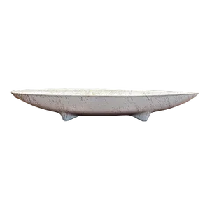1960s White Ikebana Footed Boat Vase Japanese