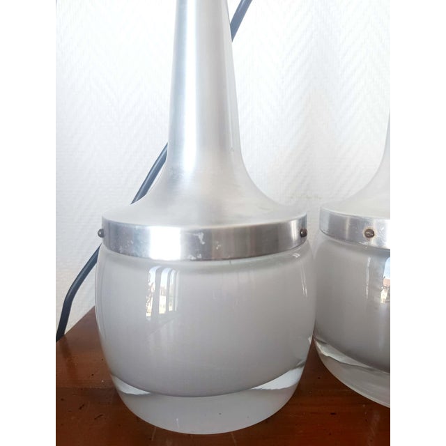 1970s Trois Suspensions Space Age Staff Leuchten 1970, Set of 3 For Sale - Image 5 of 11