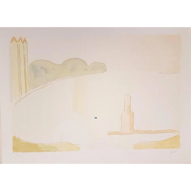 Scicli - Original Lithograph by Virgilio Guidi - 1970s 1970s For Sale