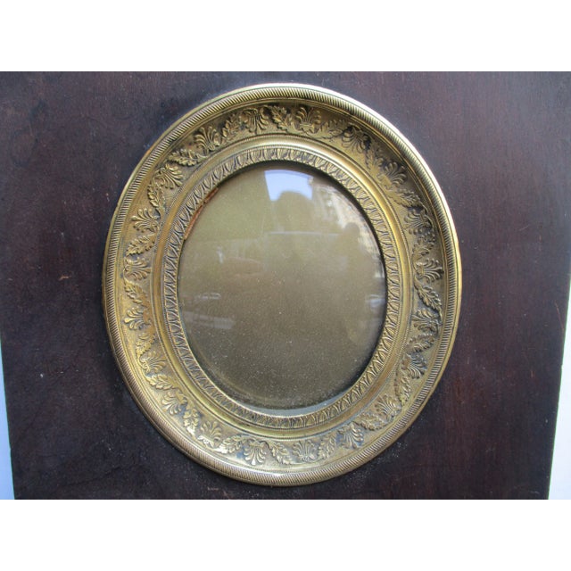 Very, very fine Napoleon III Gilt bronze photo frame, oval design with bowed glass cover. The gilt bronze with great...