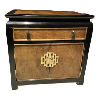 1960s Century Furniture Chin Hua Asian Chinoiserie Nightstand Designed by Raymond Sobota For Sale