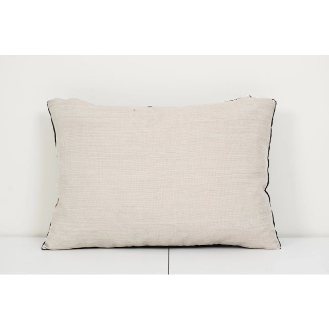 1960s Tiger Silk Ikat Velvet Pillow 16" X 24" For Sale - Image 5 of 6