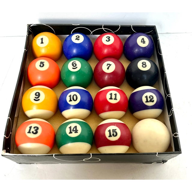 Plastic Vintage Belgian Aramith Billiard Balls in Original Box For Sale - Image 7 of 7
