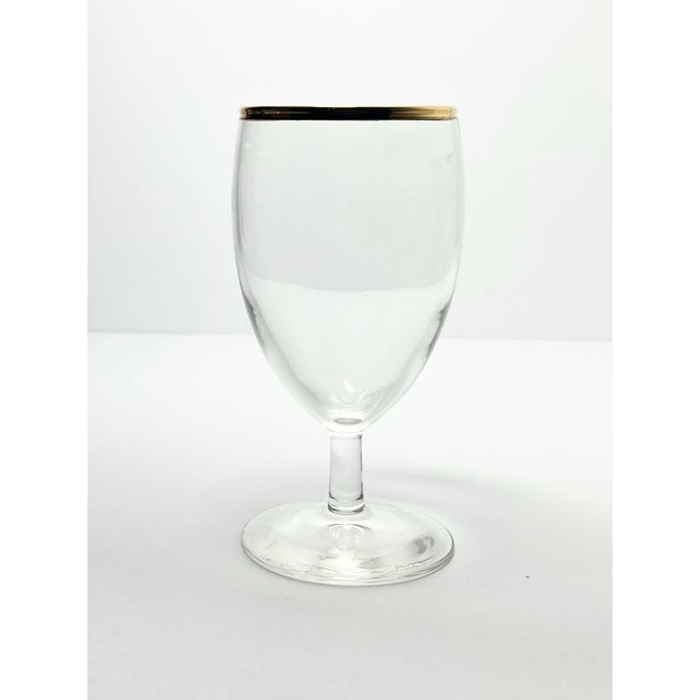 1990s Gold Rim Low Water or Iced Tea Glasses - Set of 6 For Sale - Image 4 of 6