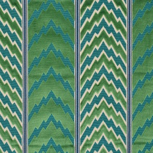 Sample - Schumacher X Timothy Corrigan Florentine Velvet Fabric in Emerald