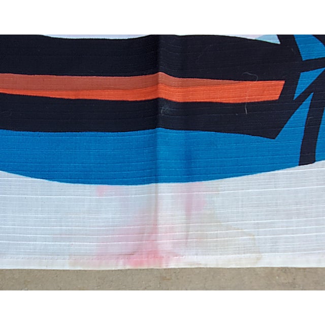 Red Mid 20th Century Clifton Karhu Block Print Furoshiki Wall Hanging Carp Fish Windsock For Sale - Image 8 of 8