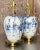 Vintage Asian Blue and White Pastoral Glazed Ceramic Lamps - a Pair For Sale - Image 4 of 5