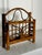Vintage Coastal Burnt Bamboo Letter Holder Desk Accessory For Sale - Image 4 of 12