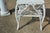 Mediterranean Vintage Square White Wicker End / Side Table W/ Fiddlehead Scroll Work & Lower Shelf For Sale - Image 3 of 14