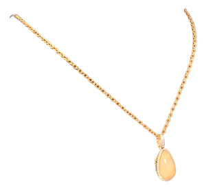 Natural Ethiopian Opal Diamond Necklace 14k Yellow Gold 9.23 TCW Certified