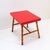 Small Side Table with Turned Legs and Red Top, 1950s For Sale - Image 4 of 16