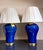 Lauren Ralph Lauren Giant Pair of Ralph Lauren Cobalt Blue Ceramic Lamps For Sale - Image 4 of 5
