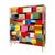 Chest of Drawers with Colored Glass Panels, 1980s For Sale - Image 6 of 8