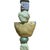 Contemporary Marc Zimmerman "Green Symphony" Glazed Ceramic Totem, 80 Inches Tall, Deep Green and Gold Glaze, Face Element, Contemporary Art West Coast For Sale - Image 3 of 7