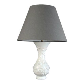 Belgian Pressed Glass Table Lamp from Baccarat, 1960s For Sale
