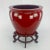 Oxblood Fishbowl on Stand For Sale - Image 4 of 5