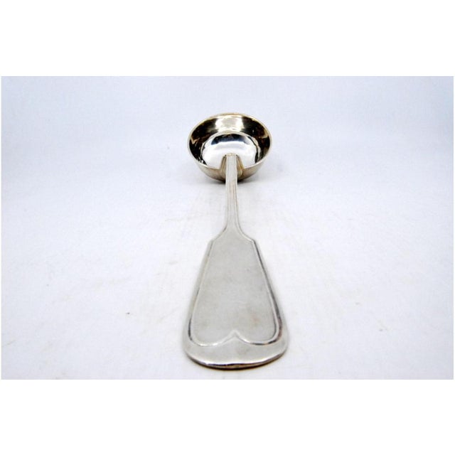 Silver Soup Ladle with Grooves For Sale - Image 3 of 7