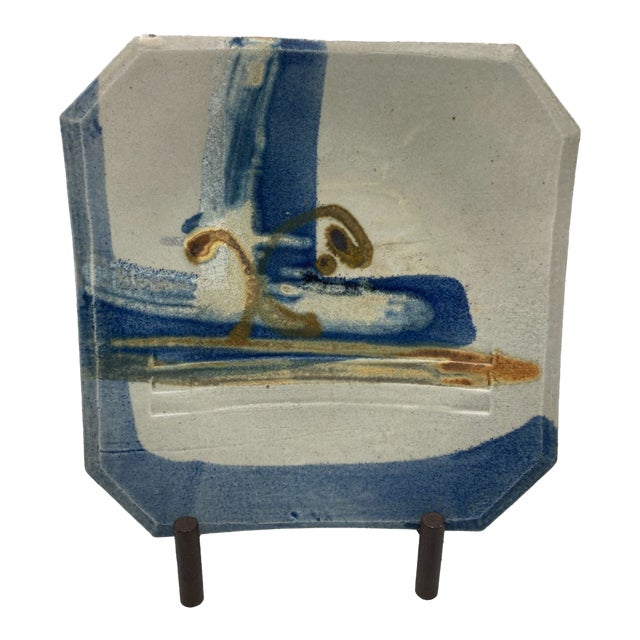 Modern Abstract Studio Pottery Eric Norstad Footed Centerpiece For Sale