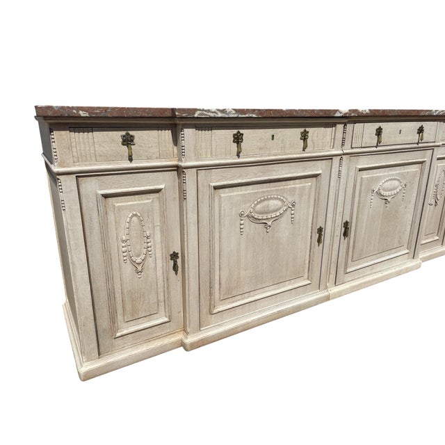 Vintage Conservatory Dresser with Belgian Marble Top, 1923 For Sale - Image 3 of 10