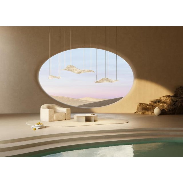 Small Aire Pendant Lamp by United Alabaster For Sale - Image 11 of 14